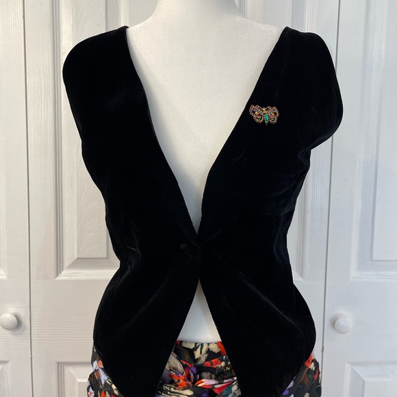 Zara  Combination Velvet Vest. - Picture 9 of 10